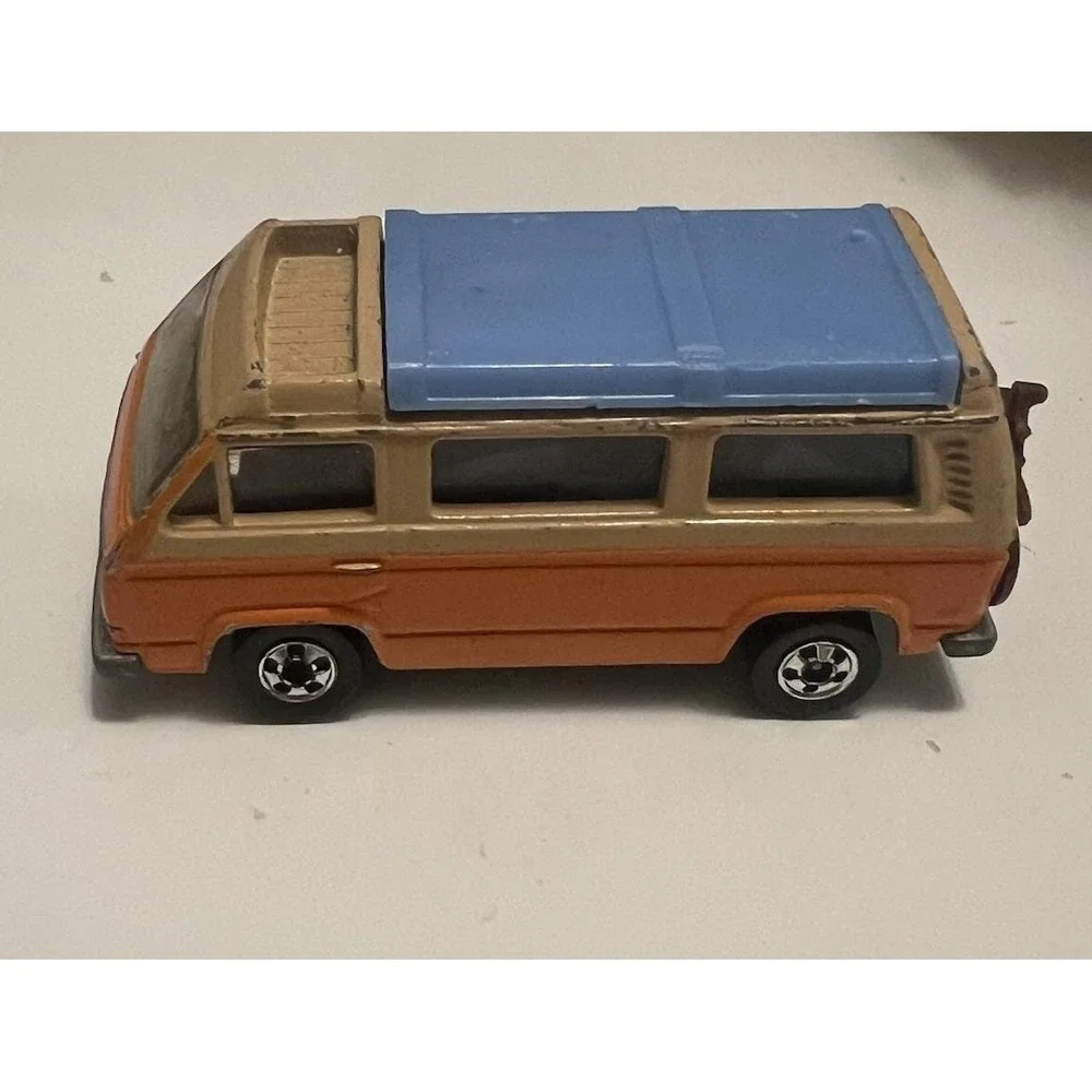 VTG 1981 Hot Wheels VW Sunagon Vanagon T3 Camper Orange Nice Paint See Pics Read